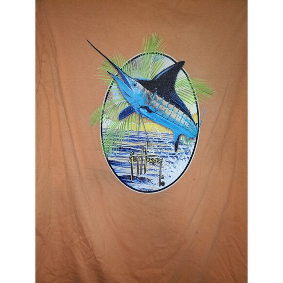 A Guy Harvey Men's Fishing T-shirt Tropical Marlin Conservationalist Size L - Picture 5 of 7
